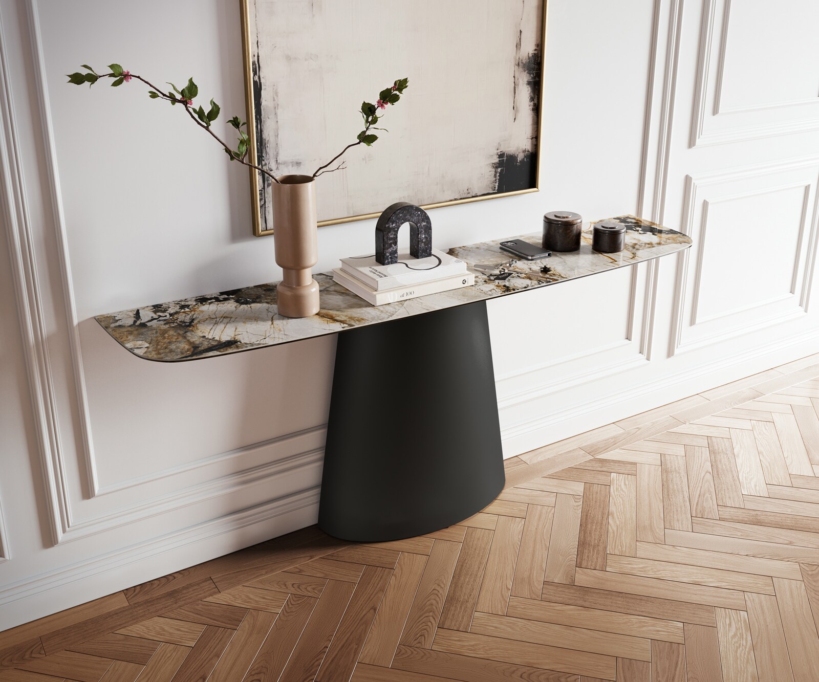 Consoletafel Edge keramiek bootvorm 5