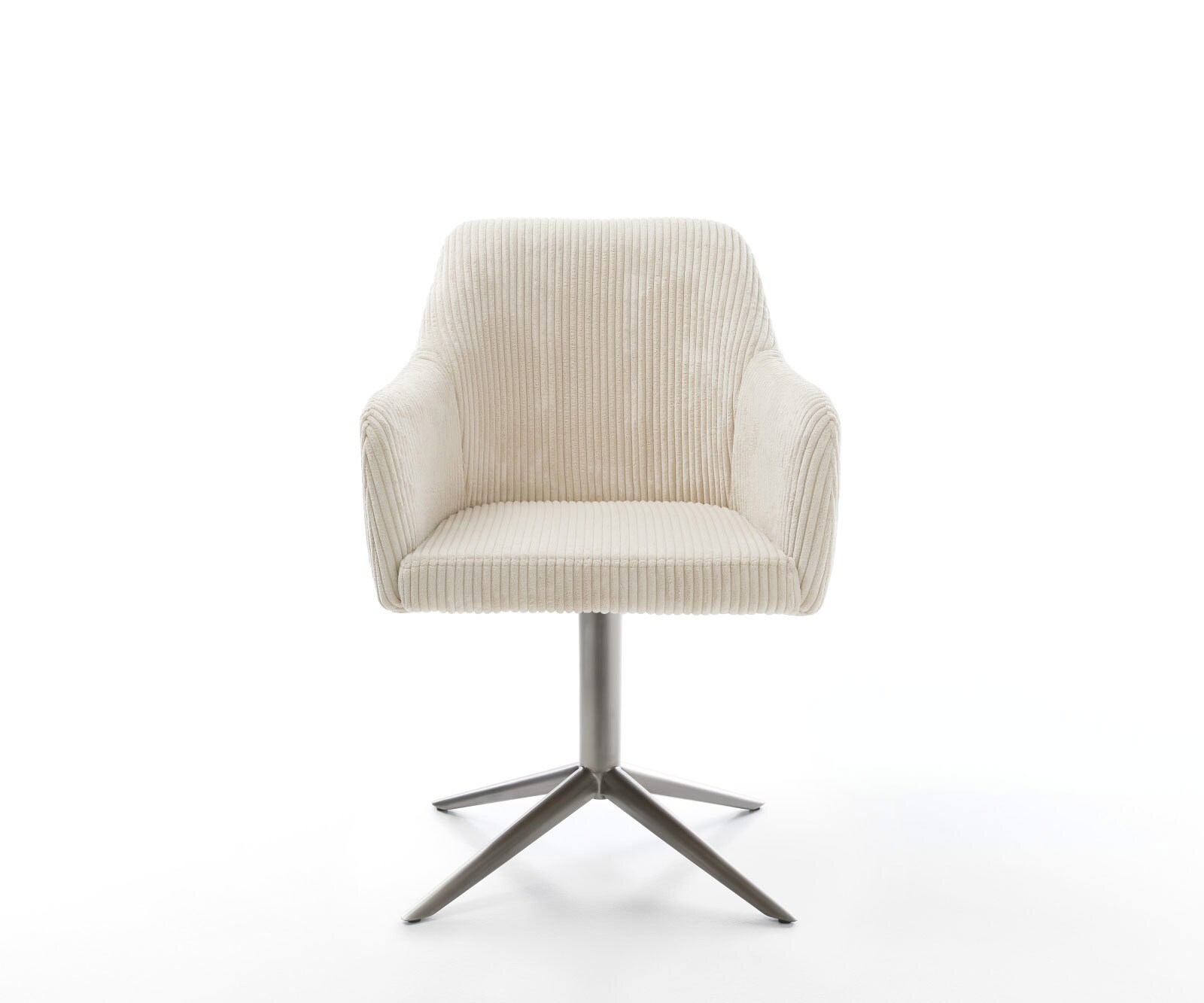 Draaistoel Greg-Flex koord beige kruispoot grafiet 360° draaibaar rocker-functie pocketveer kern 1