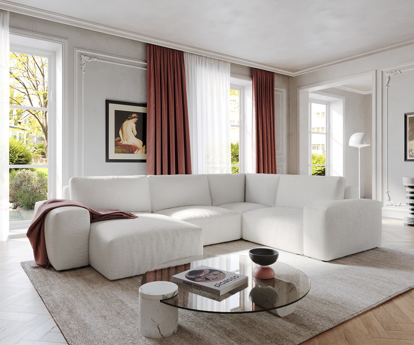 Woonkamer landschap Lanzo variabele recamiere 4