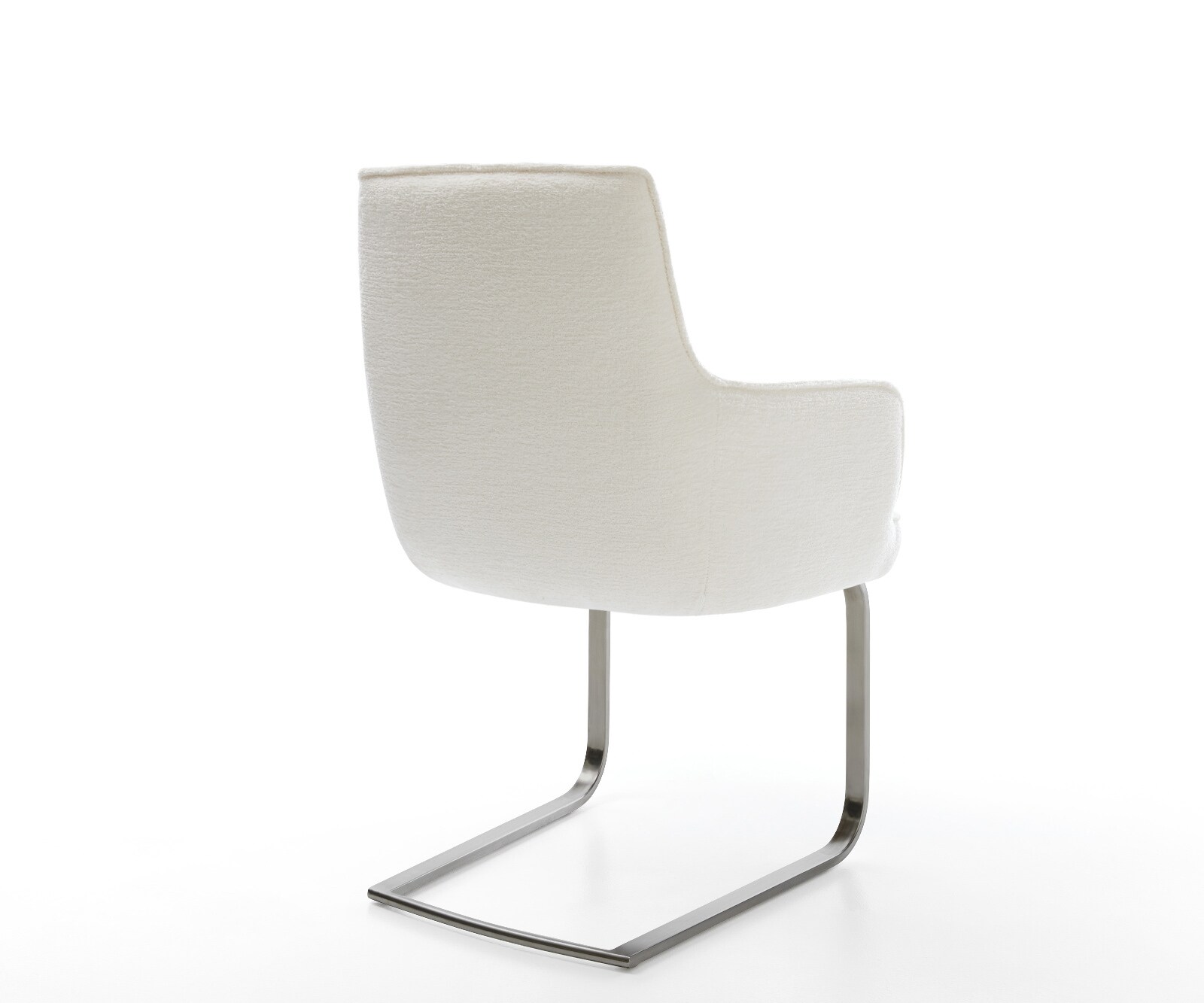 Sledemodel Heira-Flex met armleuning bouclé zacht beige sledemodel vlak grafiet pocketveer kern 5