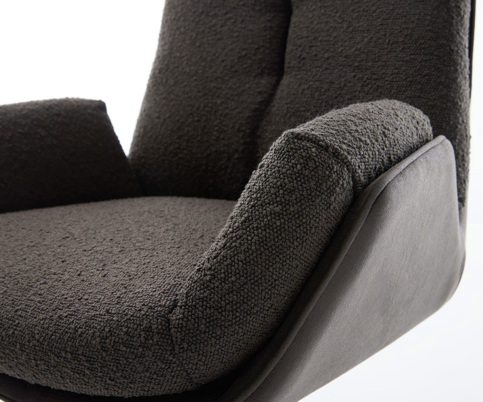 Draaistoel Clea-Flex materiaalmix zwart kruispoot roestvrij staal 360° draaibaar rocker-functie 4