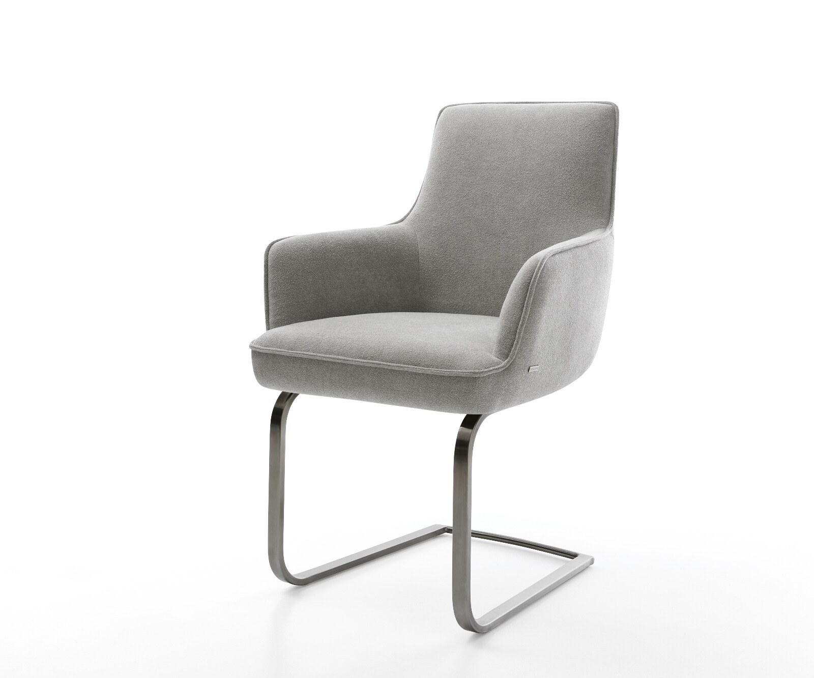 Sledemodel Heira-Flex met armleuning zachte stof met structuur grijs sledemodel vlak grafiet pocketveer kern 1