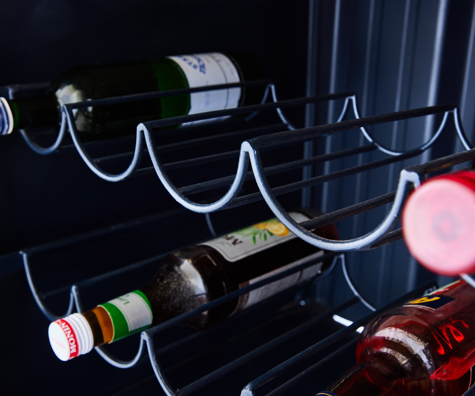 Barwagen 220x110 cm Metaal Mangohout Blauw Geel 6 Barwagen 220x110 cm Metaal Mangohout Blauw Geel 6