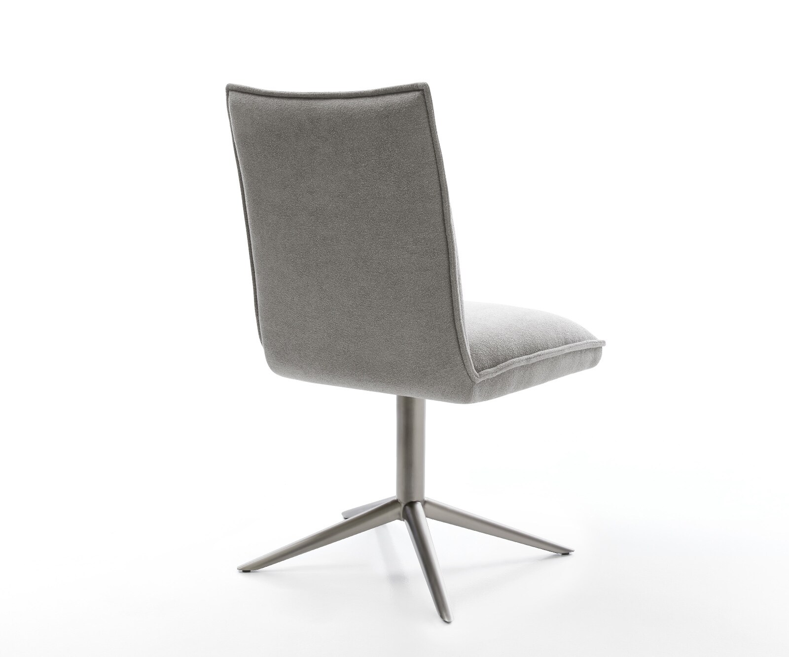 Draaistoel Lelio-Flex zachte stof met structuur grijs kruispoot grafiet 360° draaibaar rocker-functie pocketveer kern 5