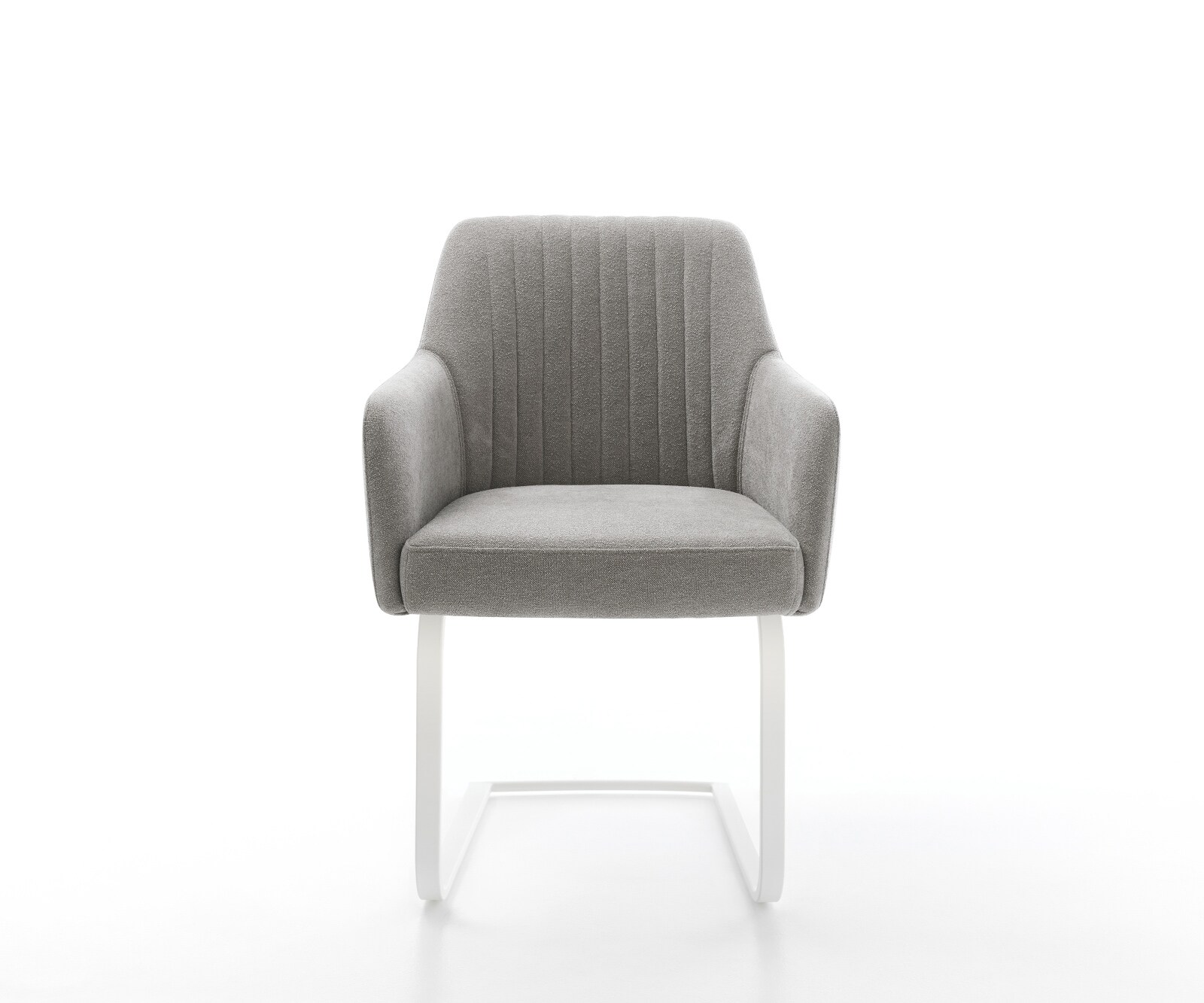 Sledemodel Greg-Flex zachte stof met structuur grijs sledemodel vlak wit pocketveer kern 2