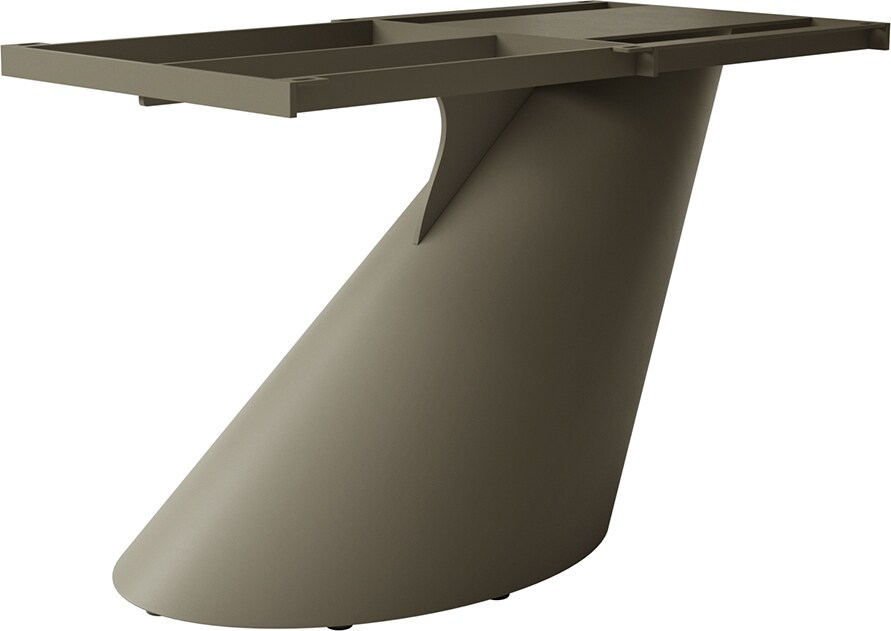 Tafelonderstel Cono metaal effectfinish titanium