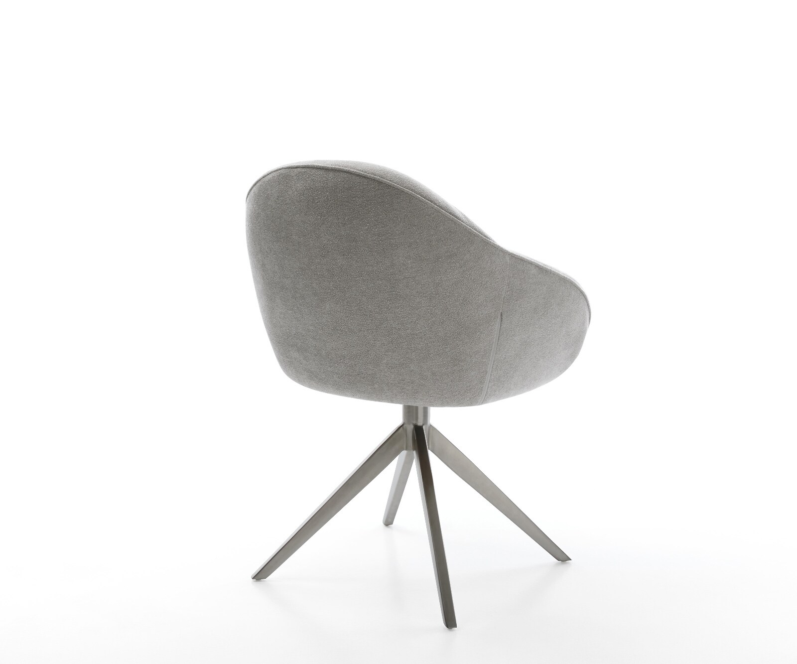 Draaistoel Gaio-Flex zachte stof met structuur grijs kruisframe breed grafiet 360° draaibaar rocker-functie 4
