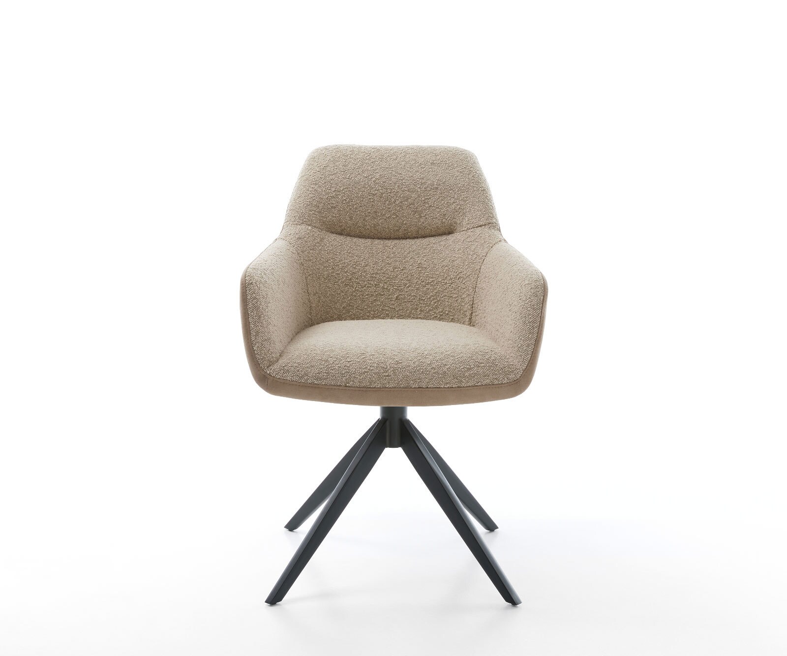 Draaistoel Pejo-Flex materiaalmix mud kruisframe breed zwart 360° draaibaar rocker-functie pocketveer kern 1