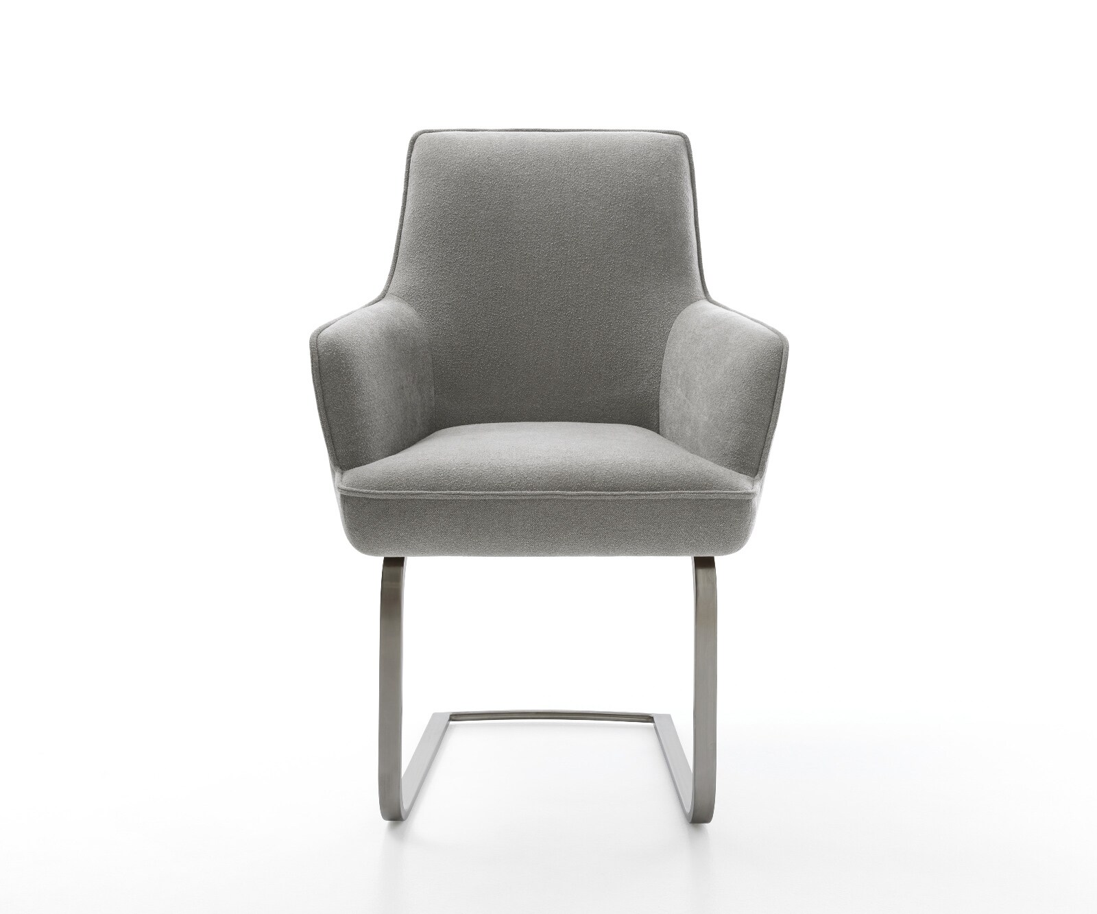 Sledemodel Heira-Flex met armleuning zachte stof met structuur grijs sledemodel vlak grafiet pocketveer kern 2