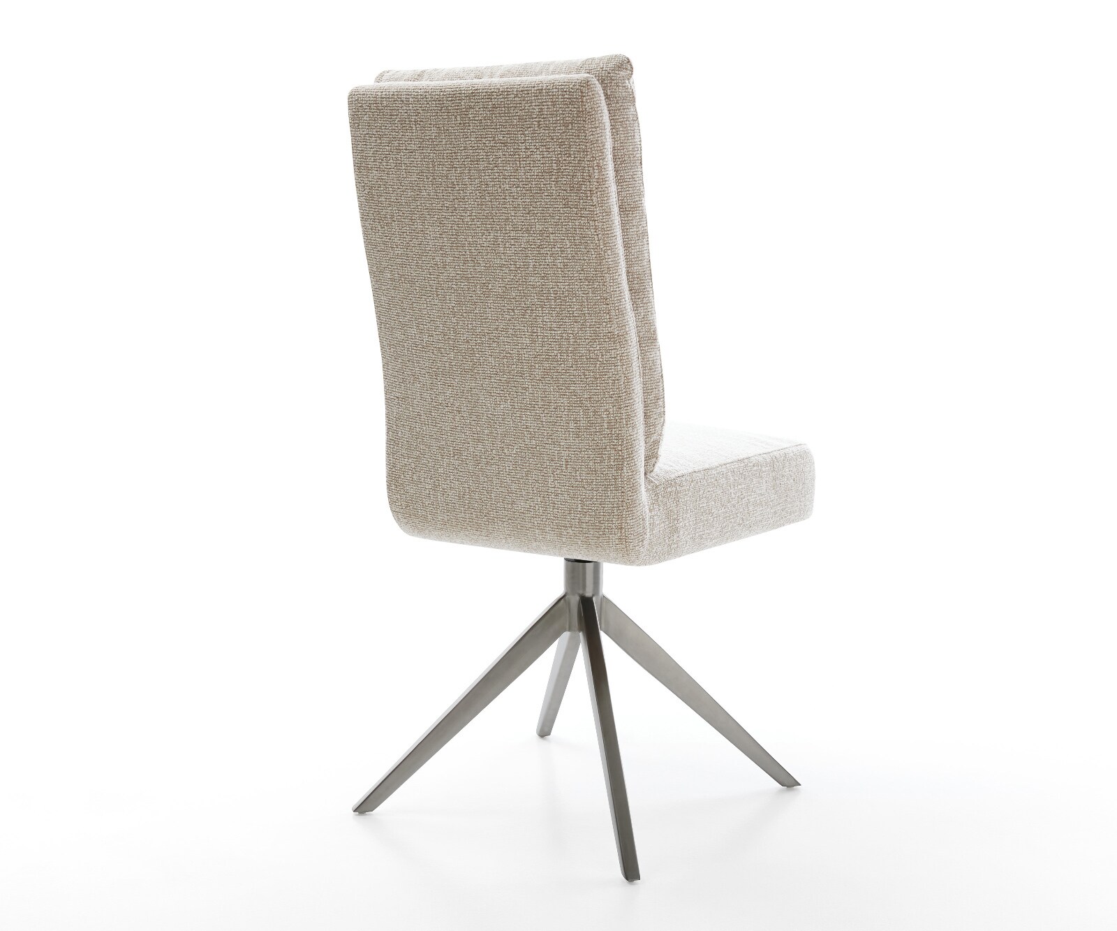 Draaistoel Pela-Flex geweven stof beige kruisframe breed grafiet 360° draaibaar rocker-functie pocketveer kern 5
