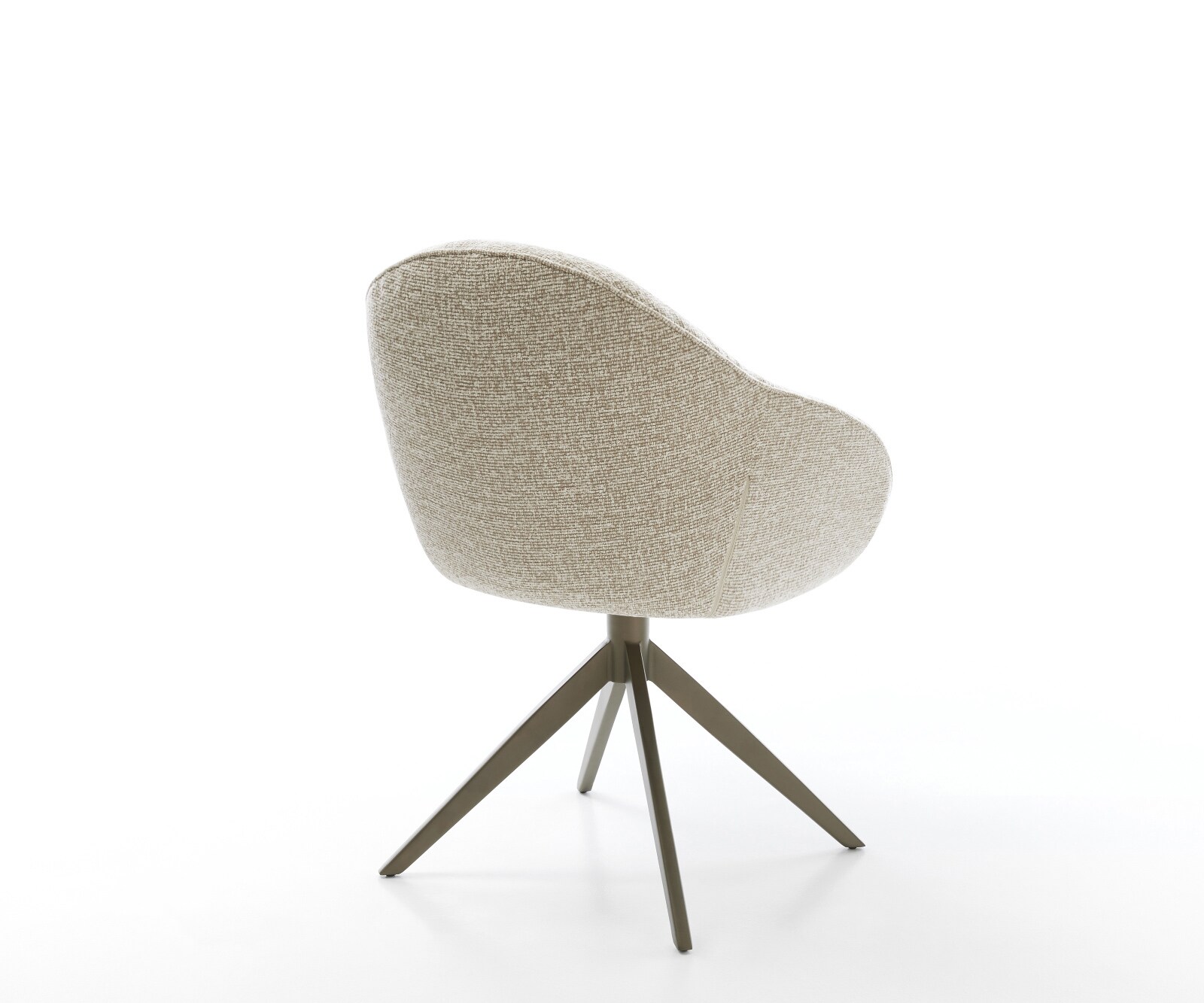 Draaistoel Gaio-Flex geweven stof beige kruisframe breed afwerking met titanium 360° draaibaar rocker-functie 5