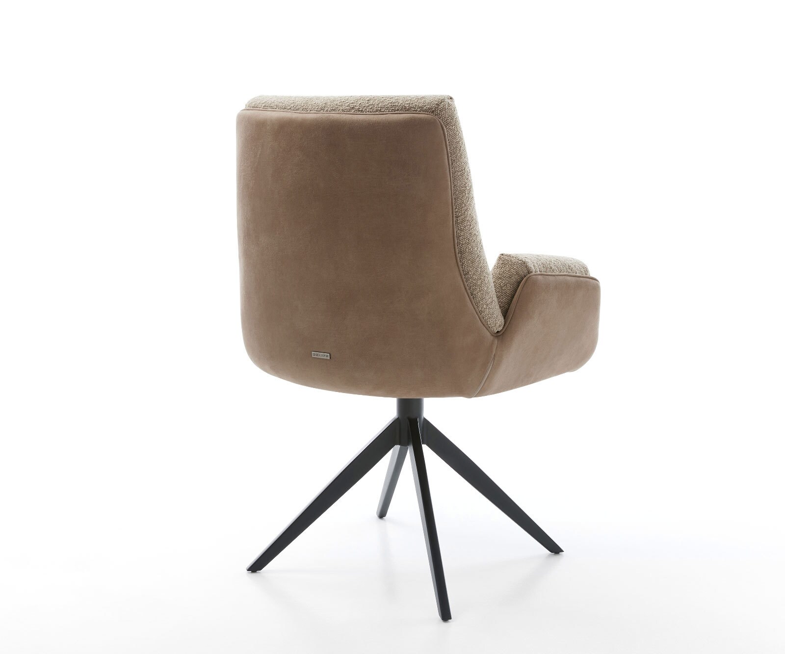 Draaistoel Clea-Flex microvelours mud vintage kruisframe breed zwart 360° draaibaar rocker-functie 5