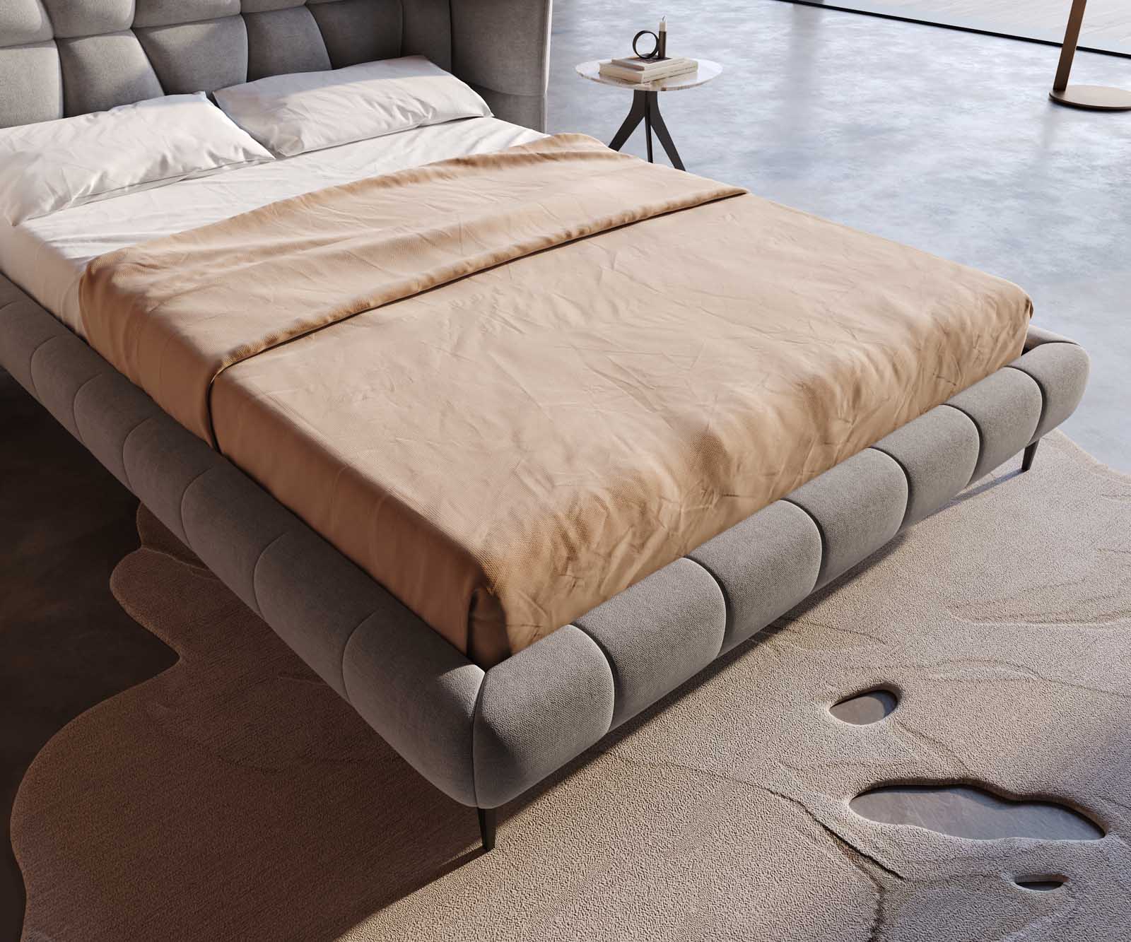 Bedframe Capujo 140x200 cm microvezel grijs 4