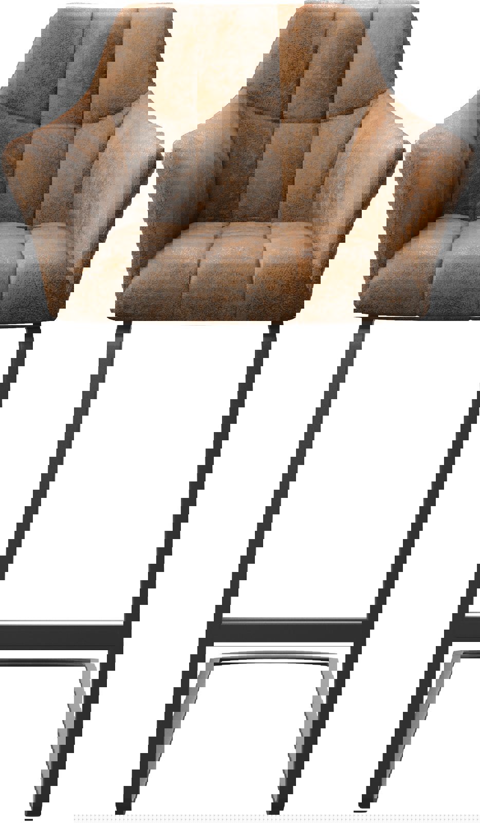 Barstoel Yulo-Flex vintage bruin sledestoel vlak metaal 3 Barstoel Yulo-Flex vintage bruin sledestoel vlak metaal 3