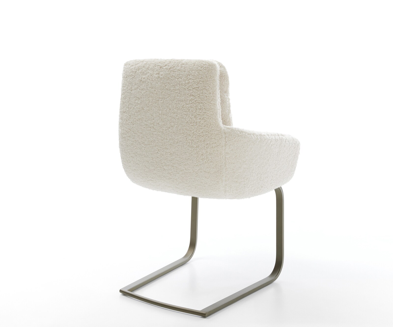 Sledemodel Abelia-Flex met armleuning teddy beige sledemodel vlak afwerking met titanium 5