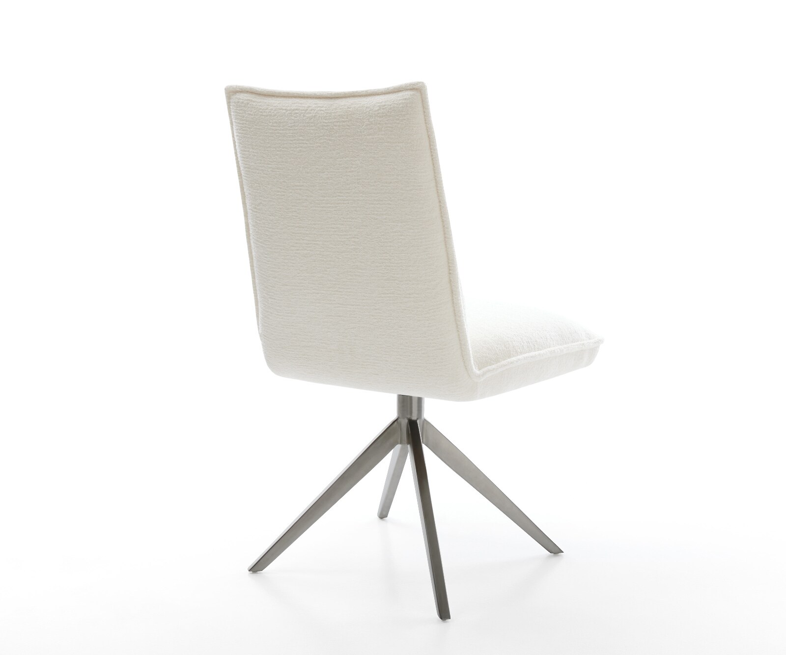 Draaistoel Lelio-Flex bouclé zacht beige kruisframe breed grafiet 360° draaibaar rocker-functie pocketveer kern 5