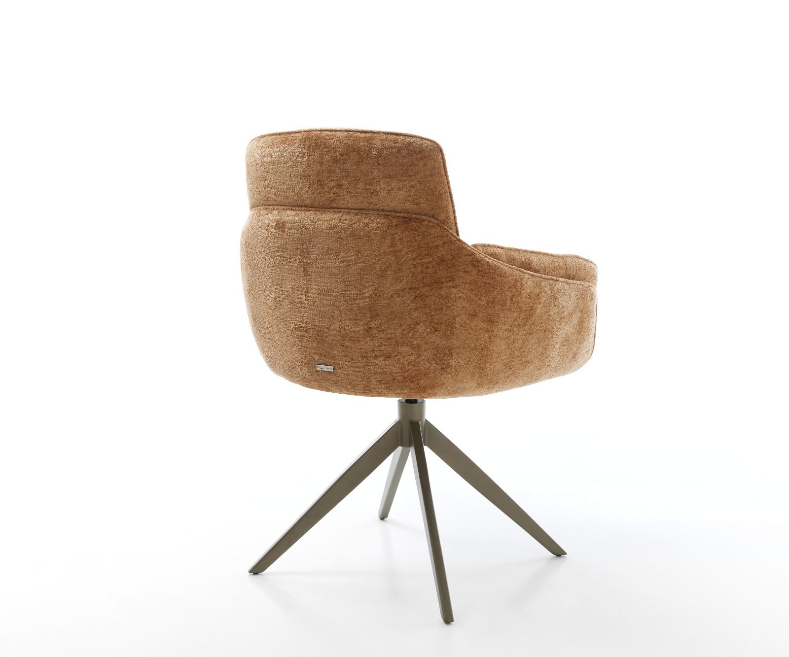 Draaistoel Luan-Flex met armleuning chenille Roest kruisframe breed afwerking met titanium 360° draaibaar rocker-functie 4 Draaistoel Luan-Flex met armleuning chenille Roest kruisframe breed afwerking met titanium 360° draaibaar rocker-functie 4