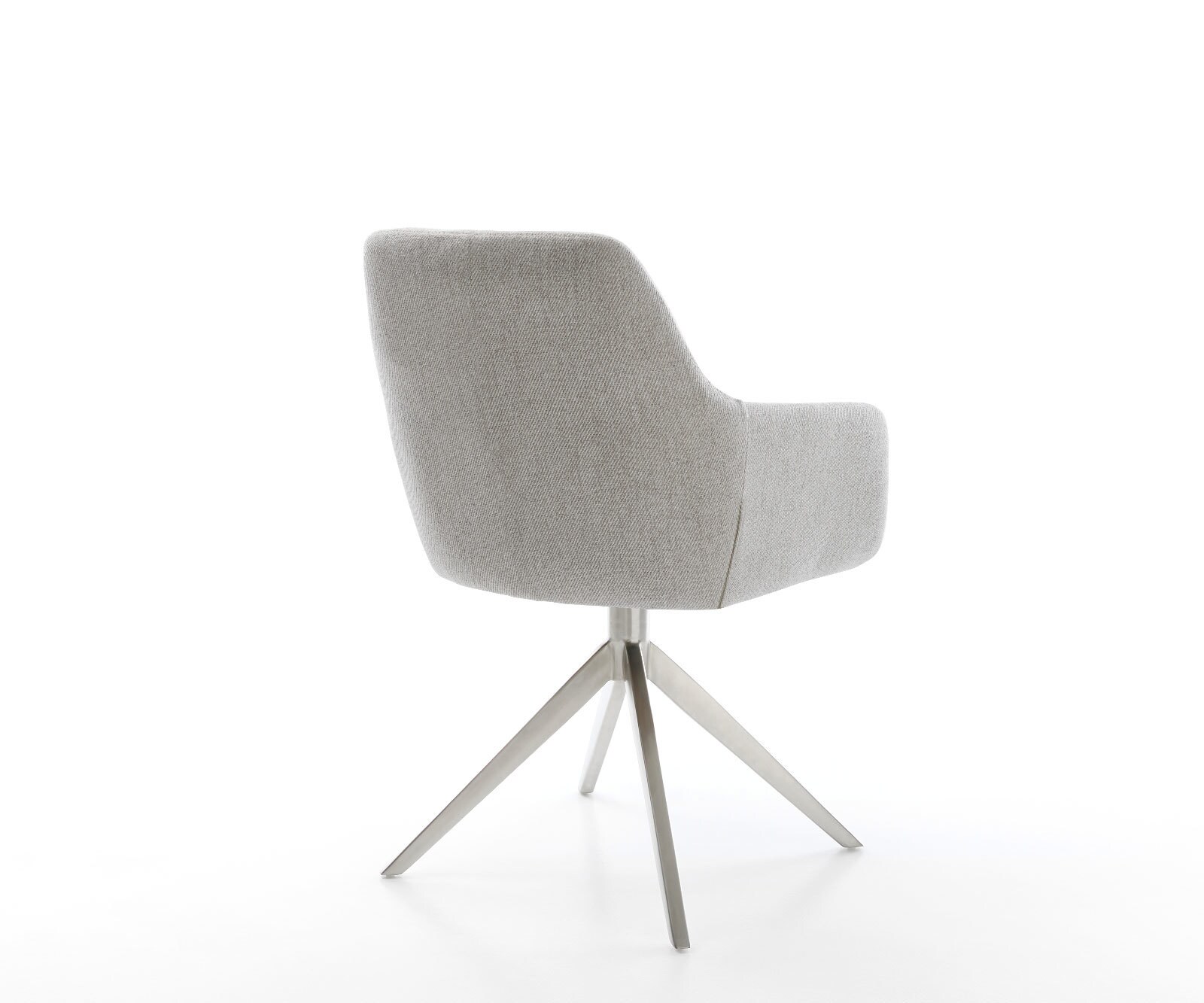 Draaistoel Pejo-Flex stripes lichtgrijs kruisframe breed roestvrij staal 360° draaibaar rocker-functie pocketveer kern 5
