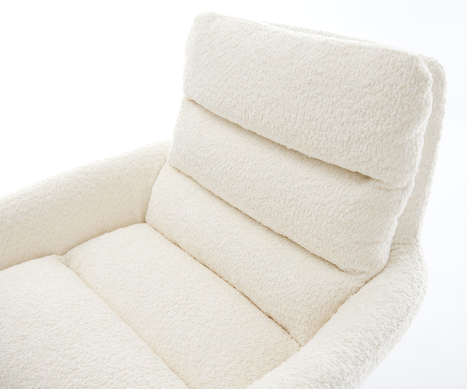 Sledemodel Abelia-Flex met armleuning bouclé wit sledemodel vlak grafiet 4