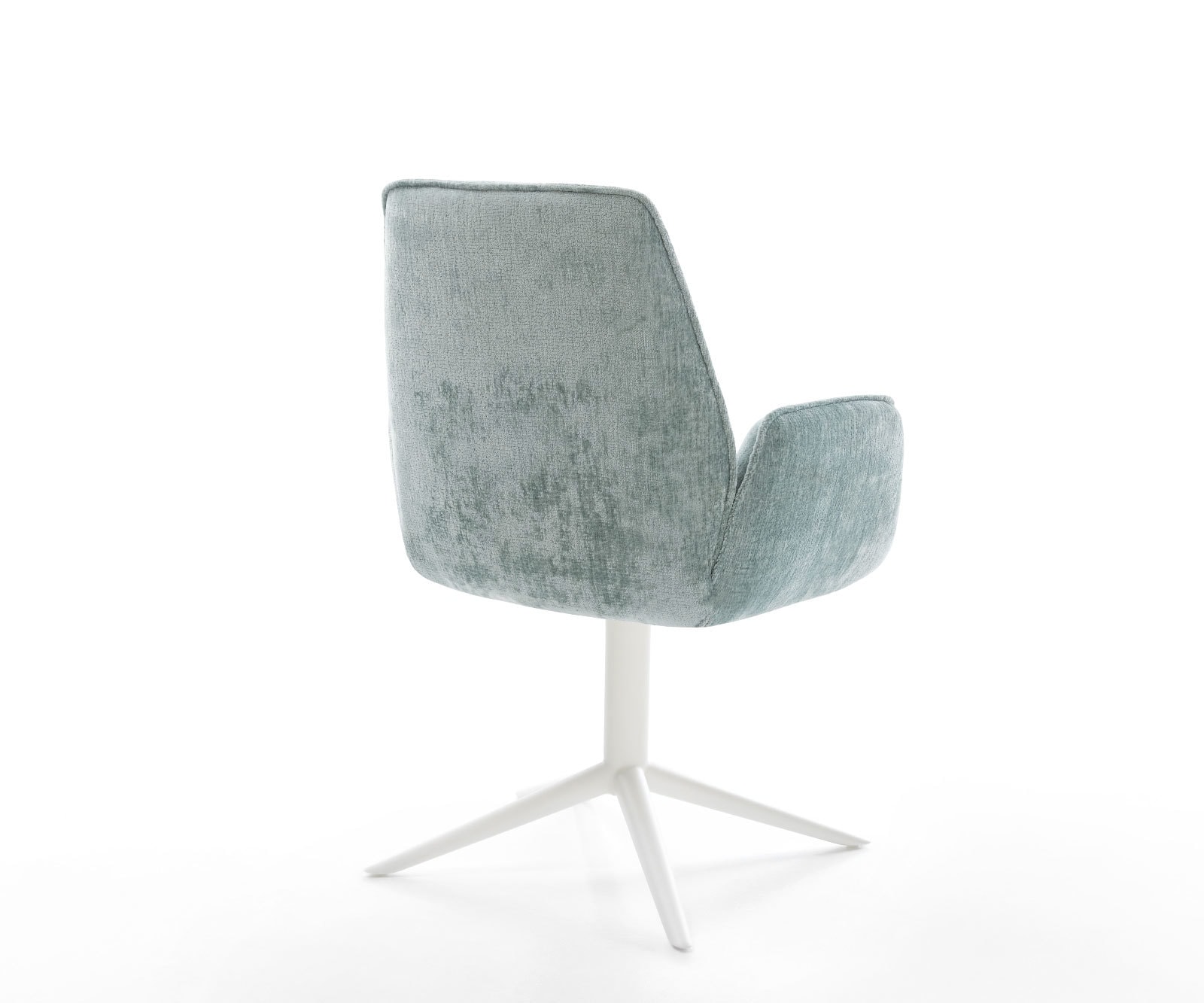 Draaistoel Zoa-Flex chenille pastelblauw kruispoot wit 360° draaibaar rocker-functie pocketveer kern 4 Draaistoel Zoa-Flex chenille pastelblauw kruispoot wit 360° draaibaar rocker-functie pocketveer kern 4