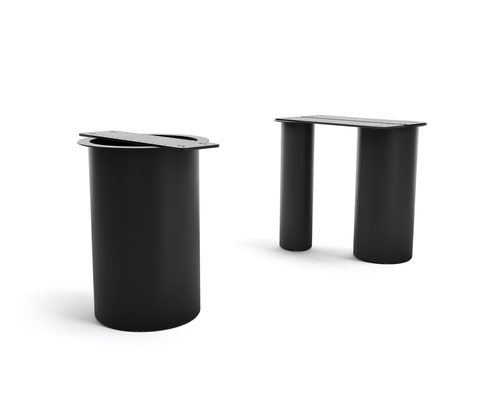 Tafelpoten Troa metaal zwart voor tafelbladen vanaf 200 cm Tafelpoten Troa metaal zwart voor tafelbladen vanaf 200 cm