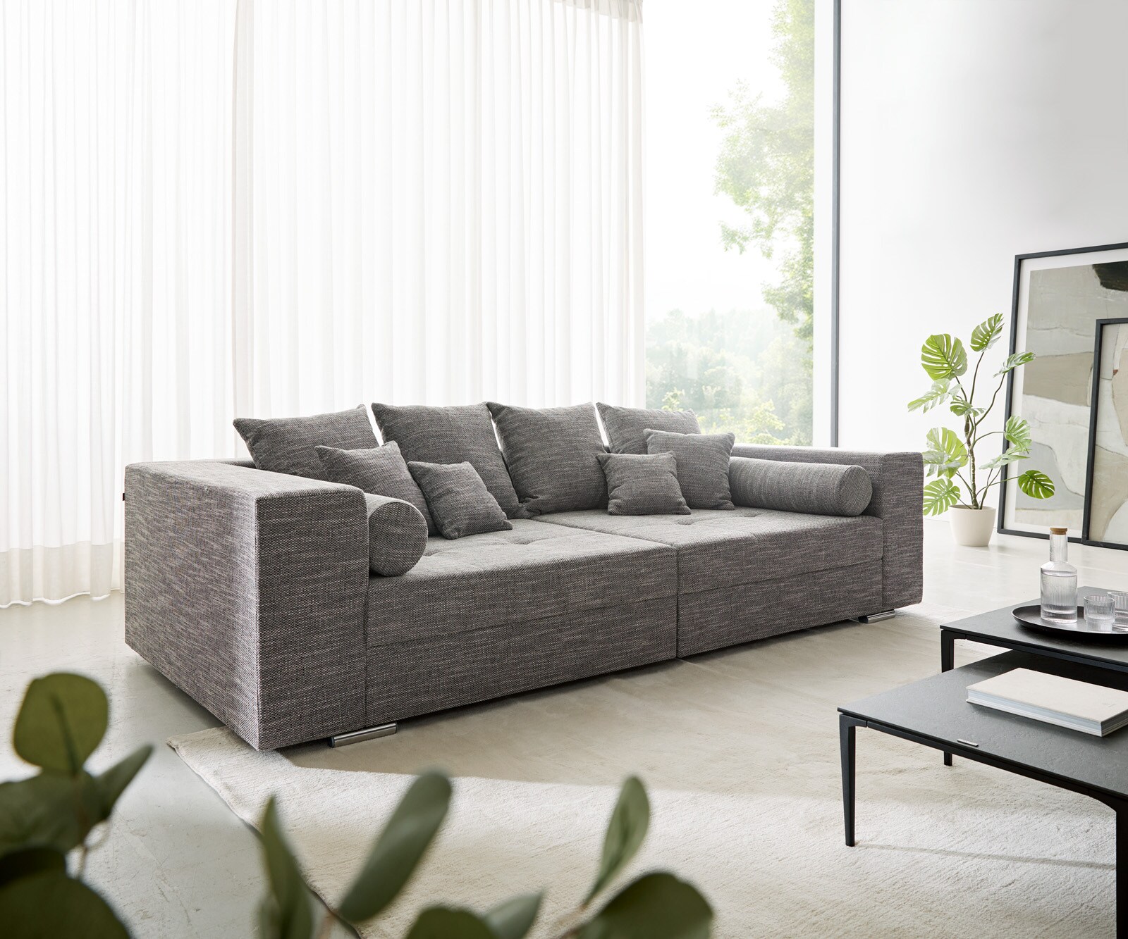 XXL-Bank Marlen 300x140 cm lichtgrijze bank