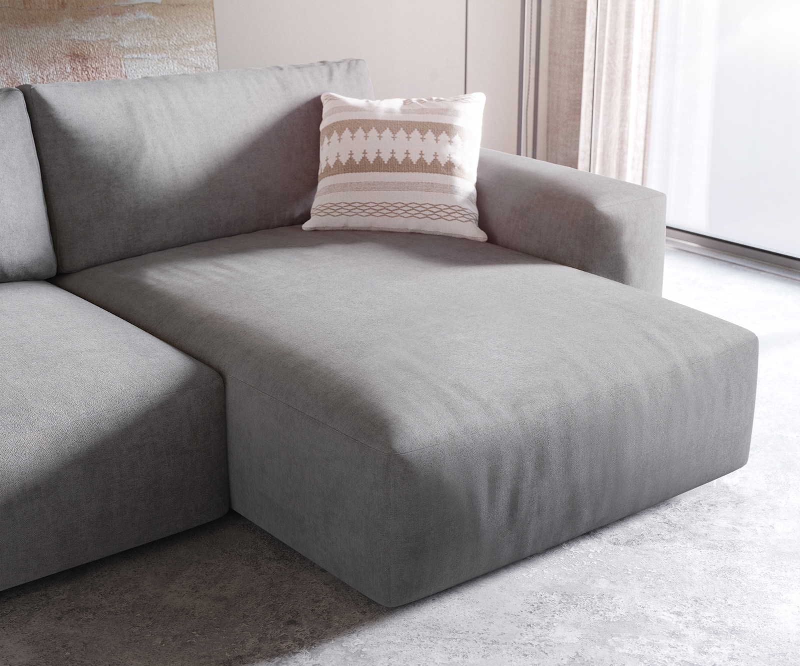 Hoekbank Lanzo XL 270x180 cm microvezel Grijs Variabele rugleuning 5 Hoekbank Lanzo XL 270x180 cm microvezel Grijs Variabele rugleuning 5
