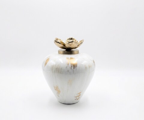 Vaas Florena B22 x D22 x H28 cm Glas Kintsugi Handgemaakt