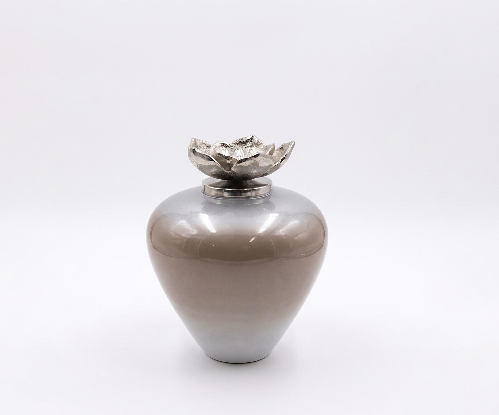 Vaas Florena B22 x D22 x H28 cm Glas Mokka Opal Handgemaakt