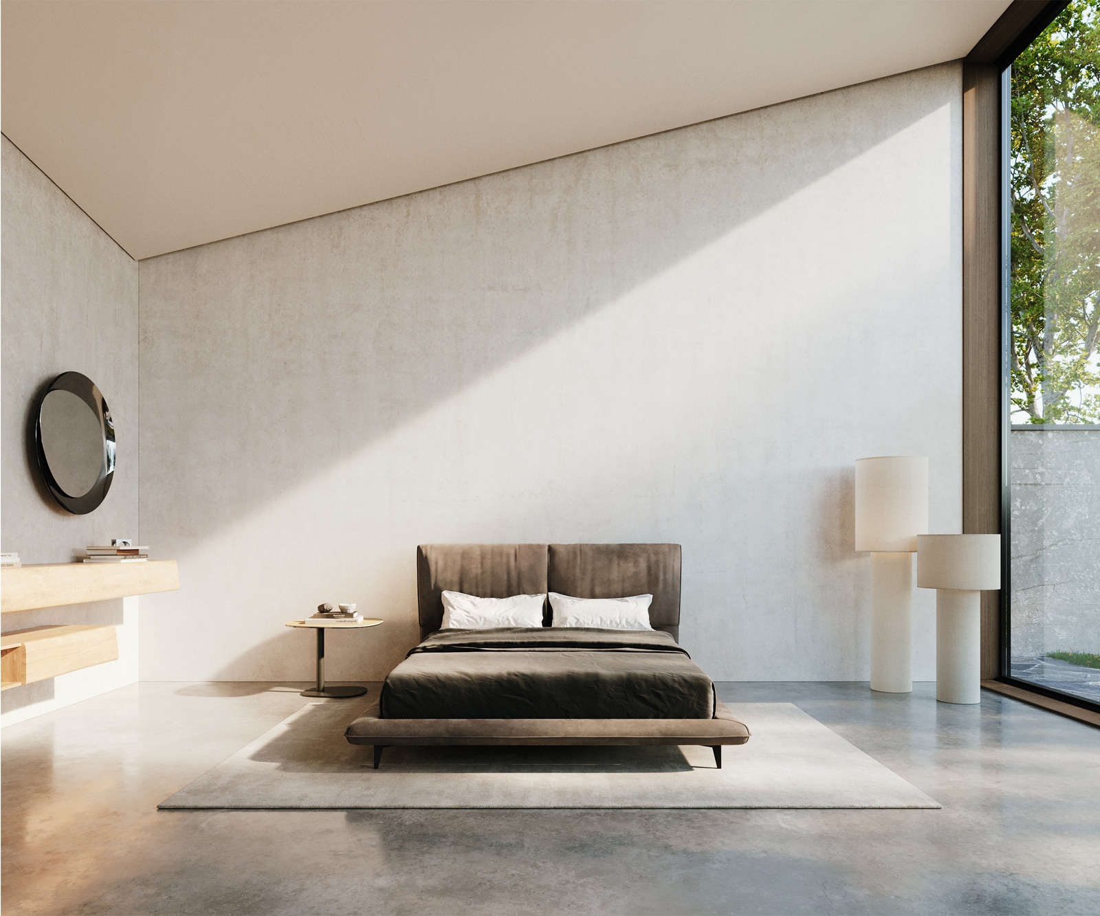 Bedframe Cusino 140x200 cm microvezel taupe vintage 3