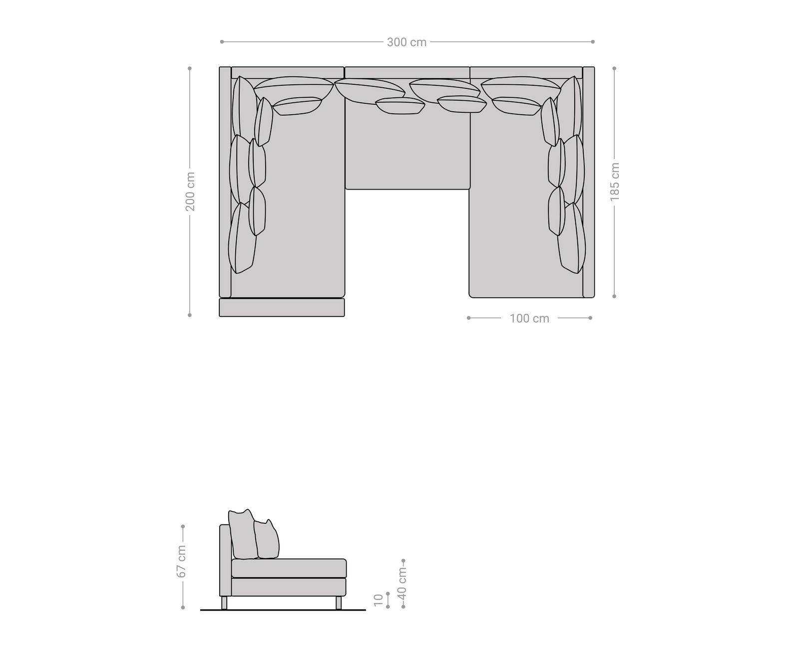 Woonlandschap Clovis bruin antiek optiek modulaire armleuning  6 Woonlandschap Clovis bruin antiek optiek modulaire armleuning  6