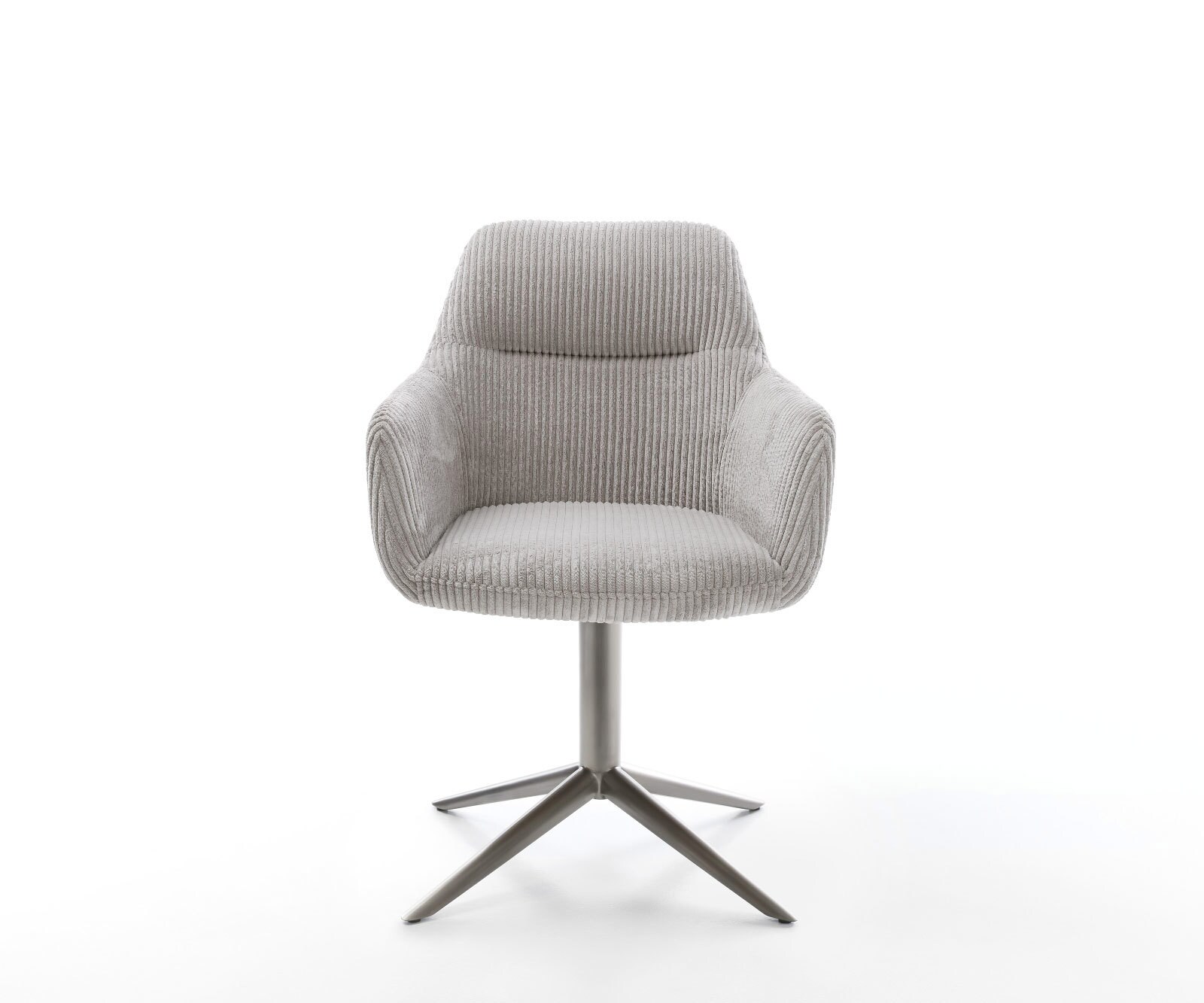 Draaistoel Pejo-Flex koord zilver grijs kruispoot grafiet 360° draaibaar rocker-functie pocketveer kern 2