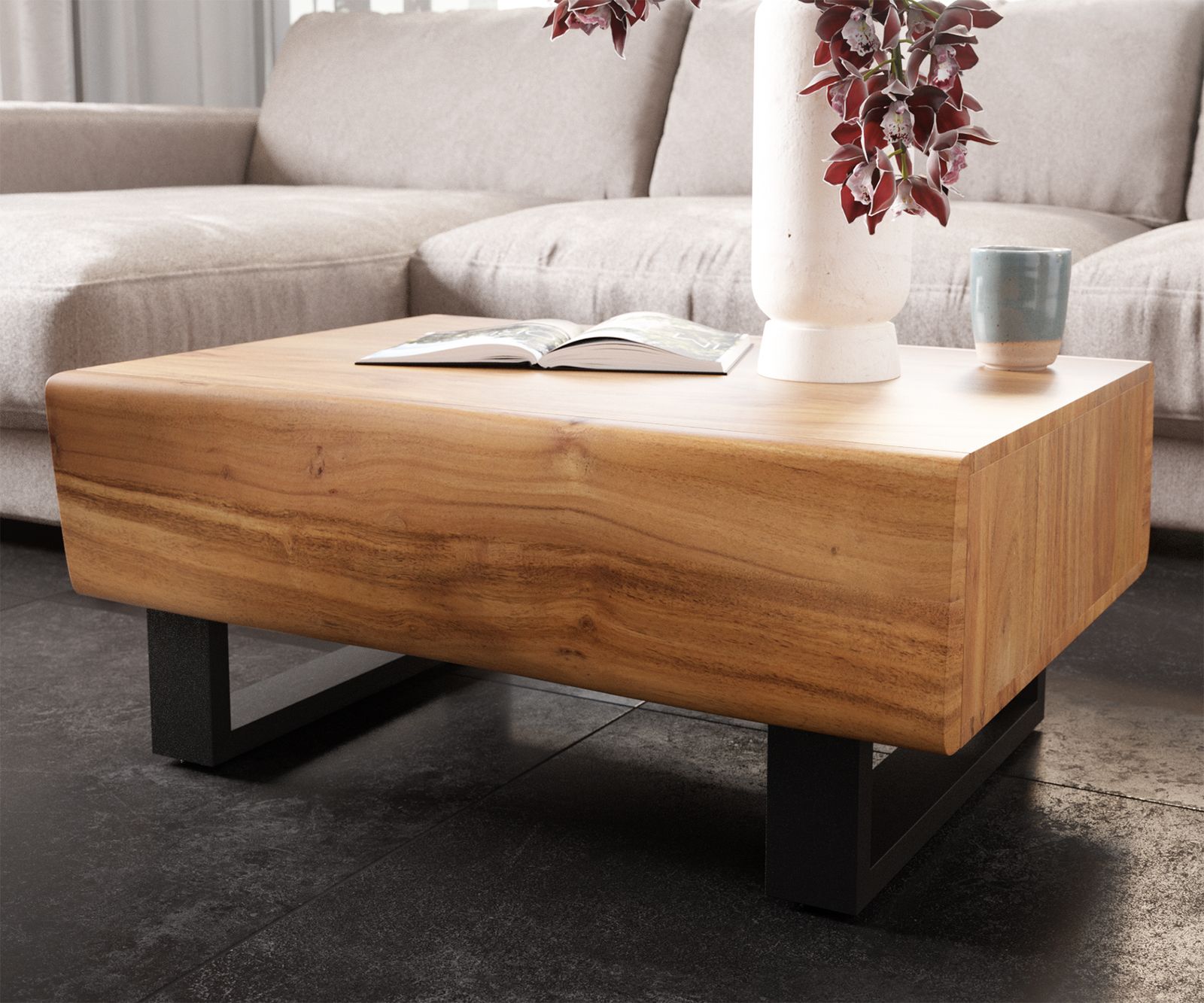 Poot metalen glijder zwart 20 cm voor kasten met een diepte van 60 cm (set van 2) 1