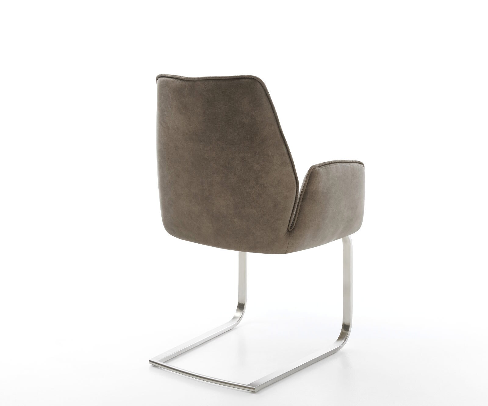 Sledemodel Zoa-Flex microvelours taupe vintage sledemodel vlak roestvrij staal pocketveer kern 4