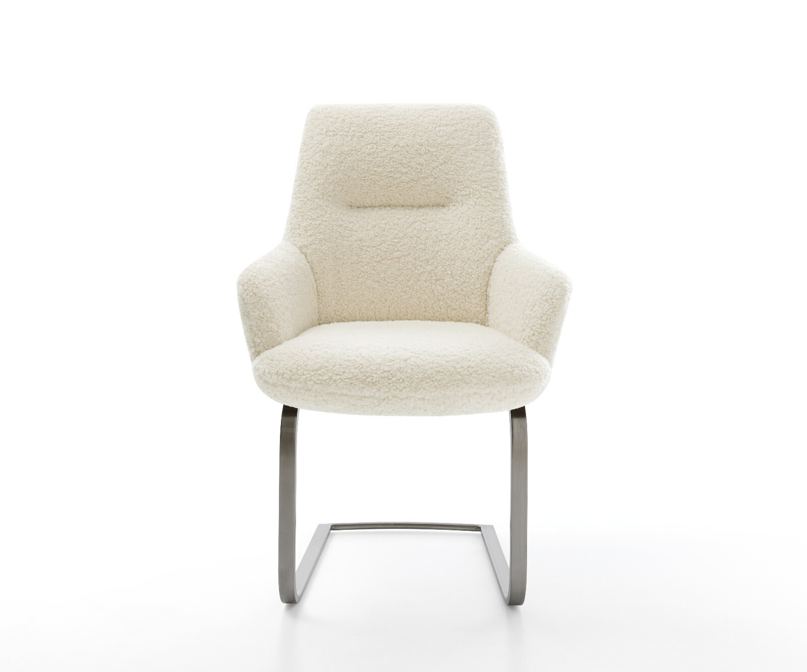 Sledemodel Zelia-Flex met armleuning teddy beige sledemodel vlak grafiet pocketveer kern 2
