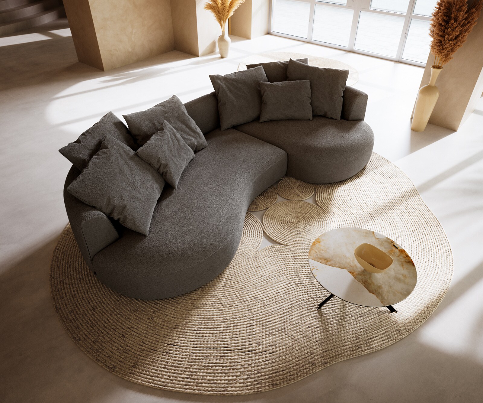 Big-Sofa Edina 330x170 cm Bouclé Soft Modder  3