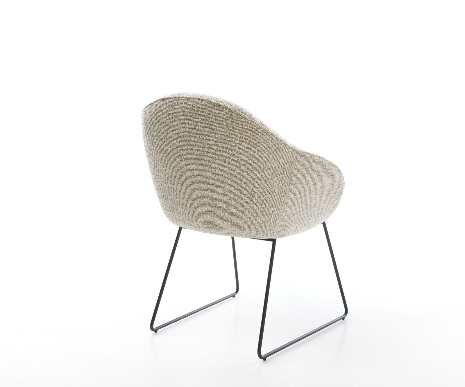 Eetkamerstoel Gaio-Flex geweven stof beige slipframe zwart 4