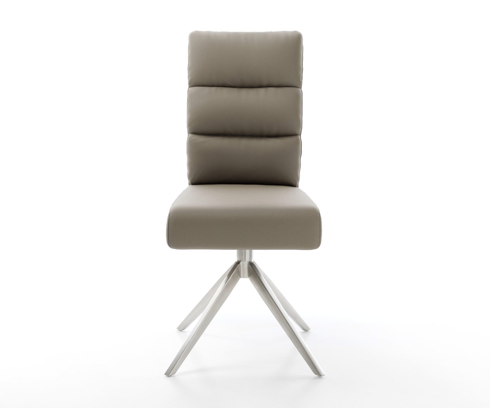 Draaistoel Pela-Flex echt leer mud kruisframe breed roestvrij staal 360° draaibaar rocker-functie pocketveer kern 1