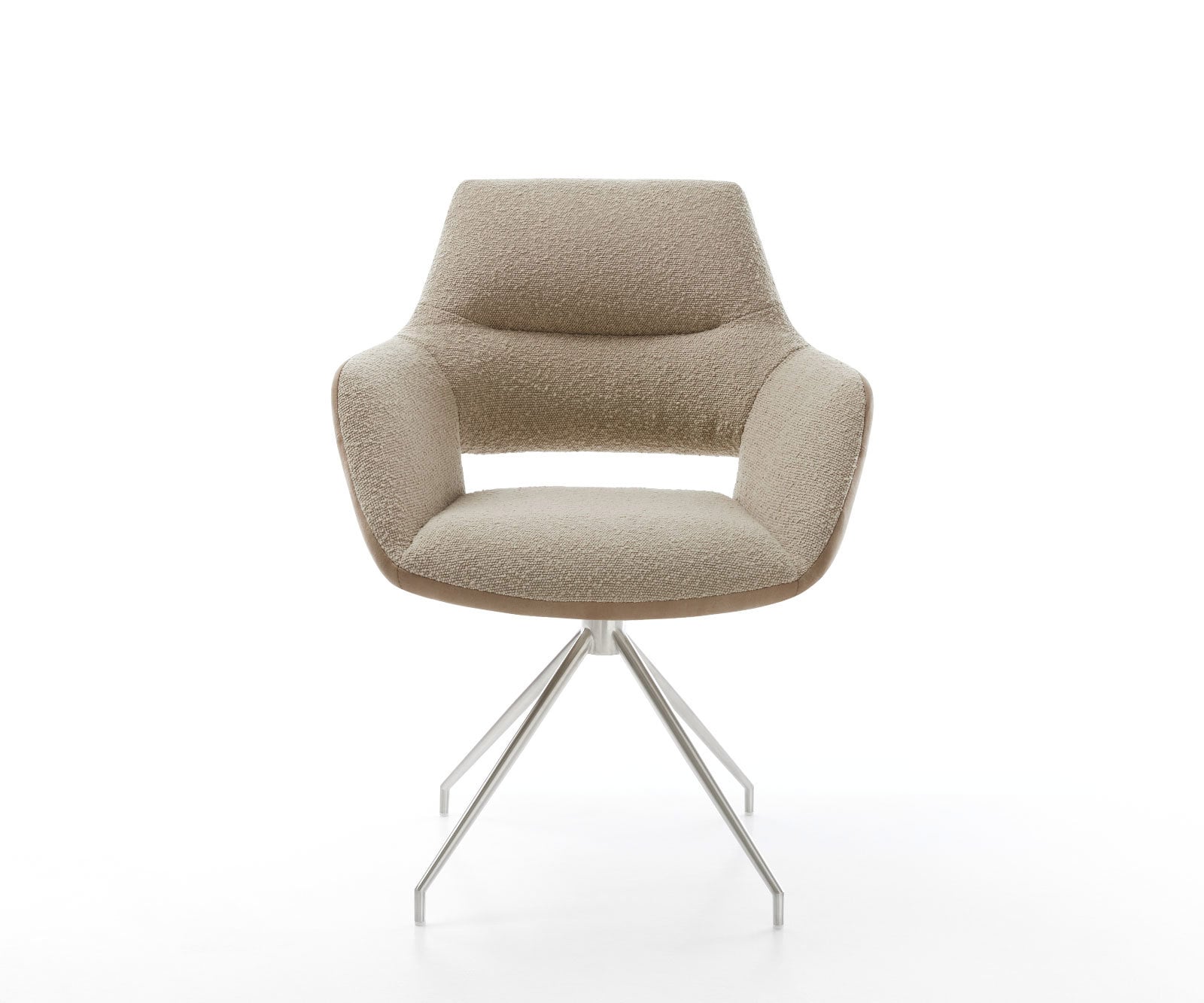 Draaistoel Yago-Flex met armleuning materiaalmix mud kruisframe conisch roestvrij staal 180° draaibaar pocketveer kern 1 Draaistoel Yago-Flex met armleuning materiaalmix mud kruisframe conisch roestvrij staal 180° draaibaar pocketveer kern 1