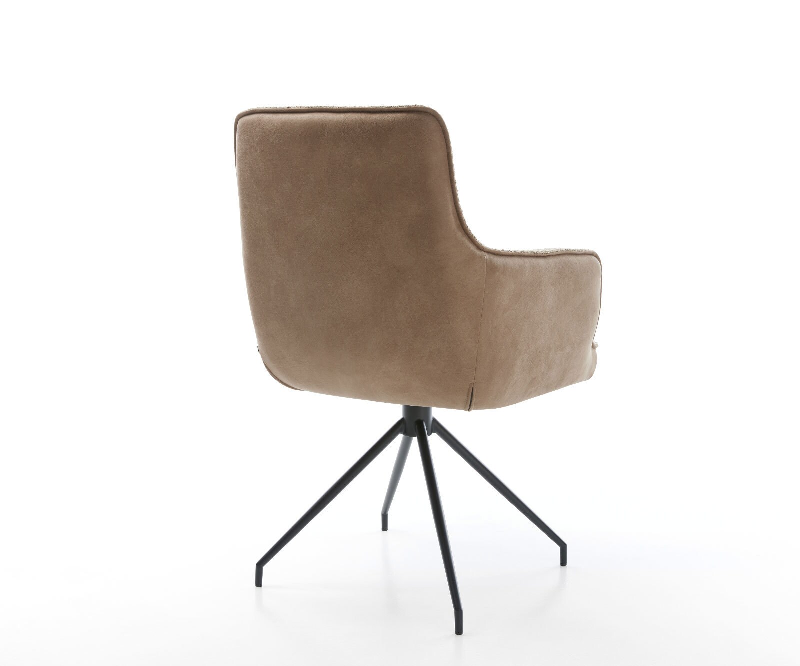 Draaistoel Heira-Flex met armleuning materiaalmix mud kruisframe conisch zwart 180° draaibaar pocketveer kern 5