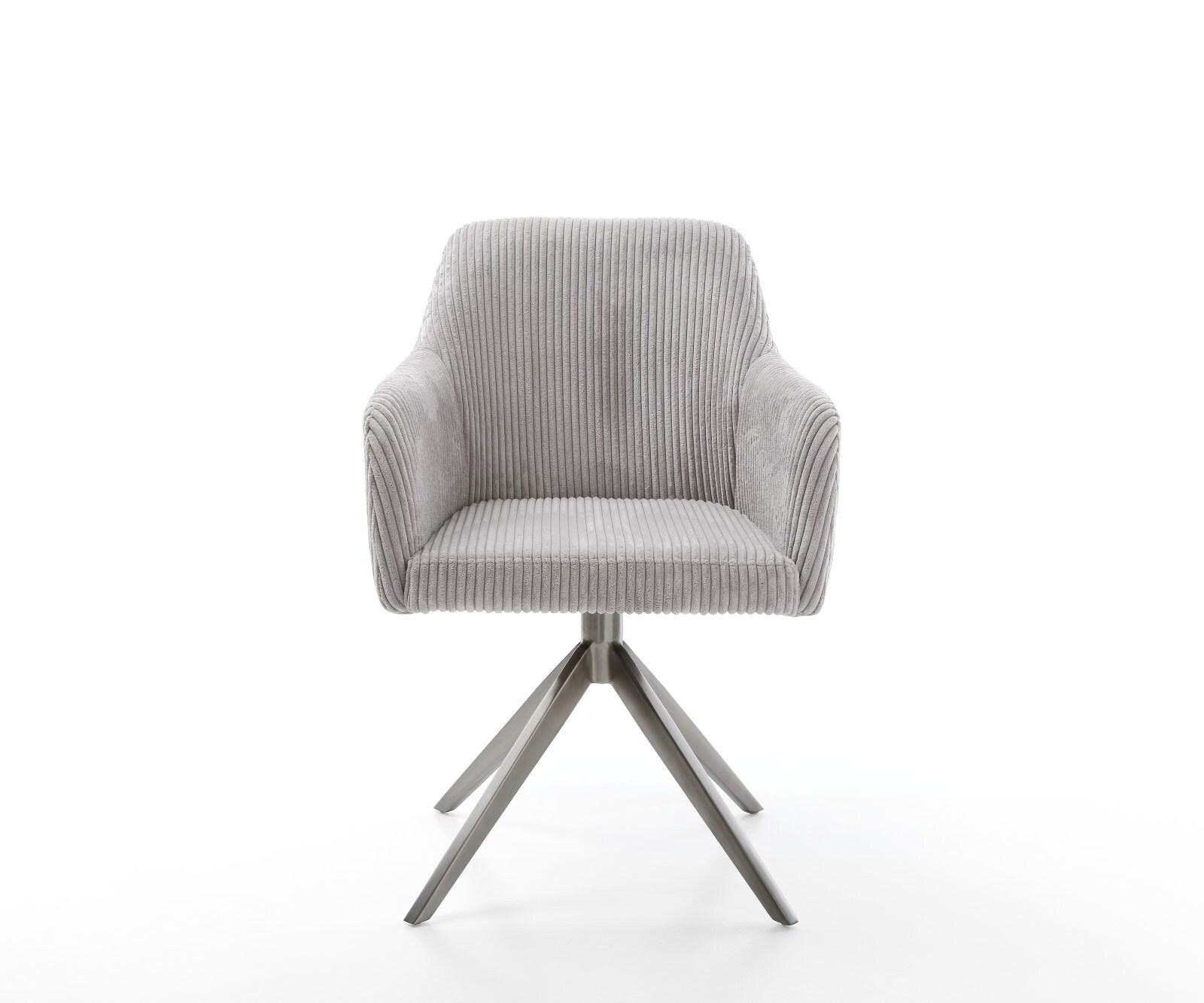 Draaistoel Greg-Flex koord zilver grijs kruisframe breed grafiet 360° draaibaar rocker-functie pocketveer kern 1