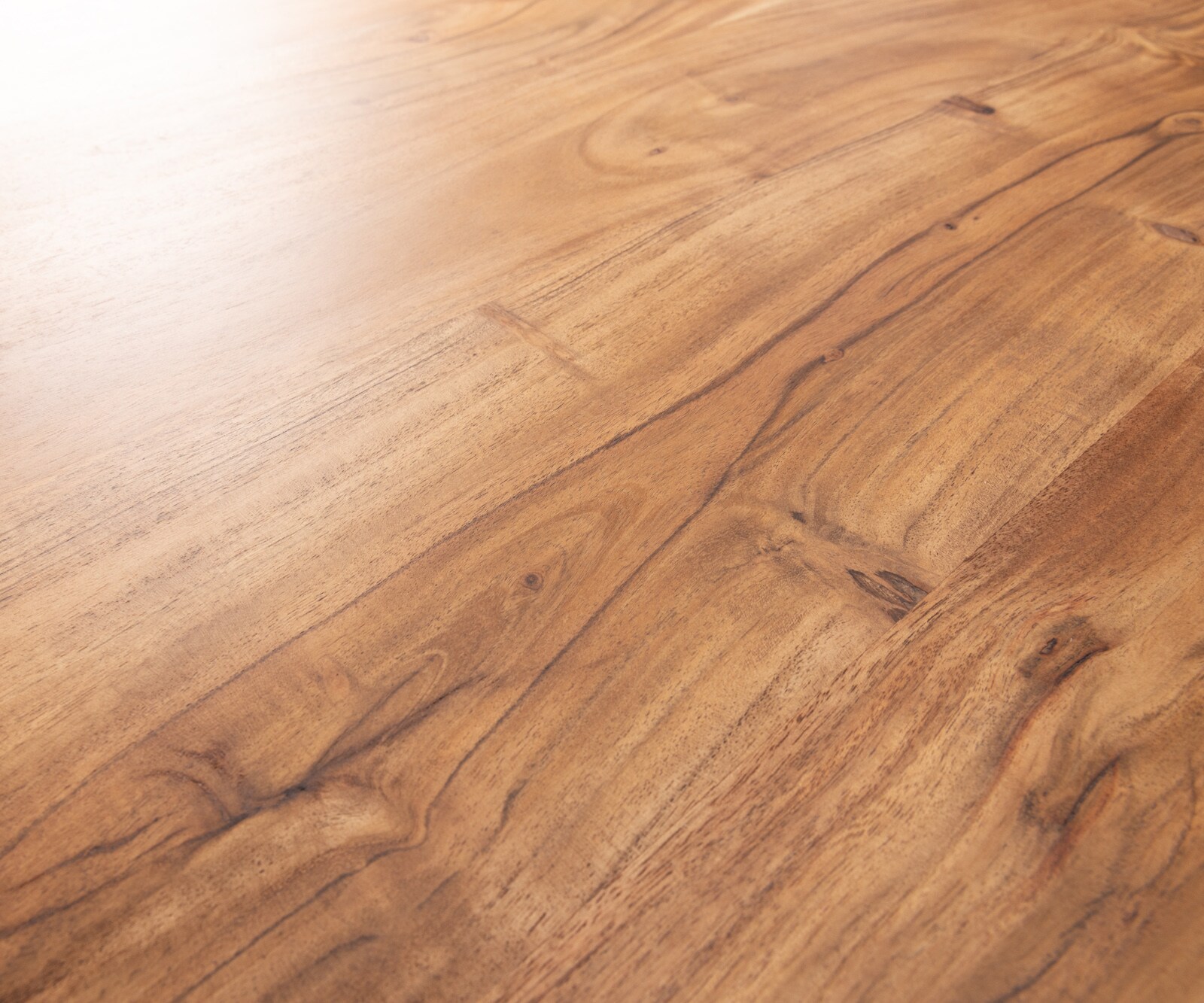 Eettafel Edge 200x100 acacia natuur Troa RVS geborsteld Live-Edge 2