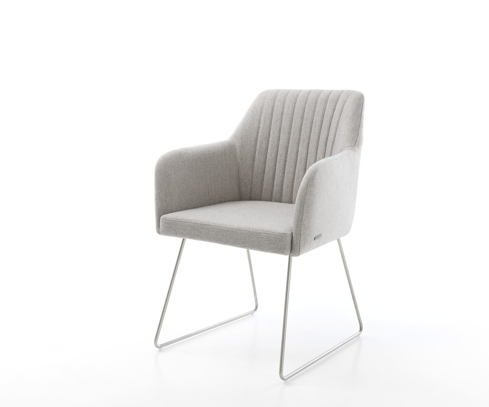 Eetkamerstoel Greg-Flex stripes lichtgrijs slipframe roestvrij staal pocketveer kern Eetkamerstoel Greg-Flex stripes lichtgrijs slipframe roestvrij staal pocketveer kern
