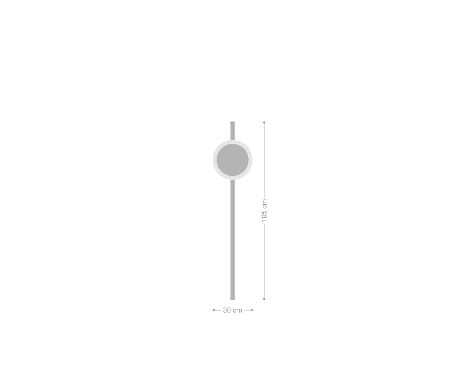 Wandlamp Indici 28W 105x30 cm zilver LED 28W 4 Wandlamp Indici 28W 105x30 cm zilver LED 28W 4