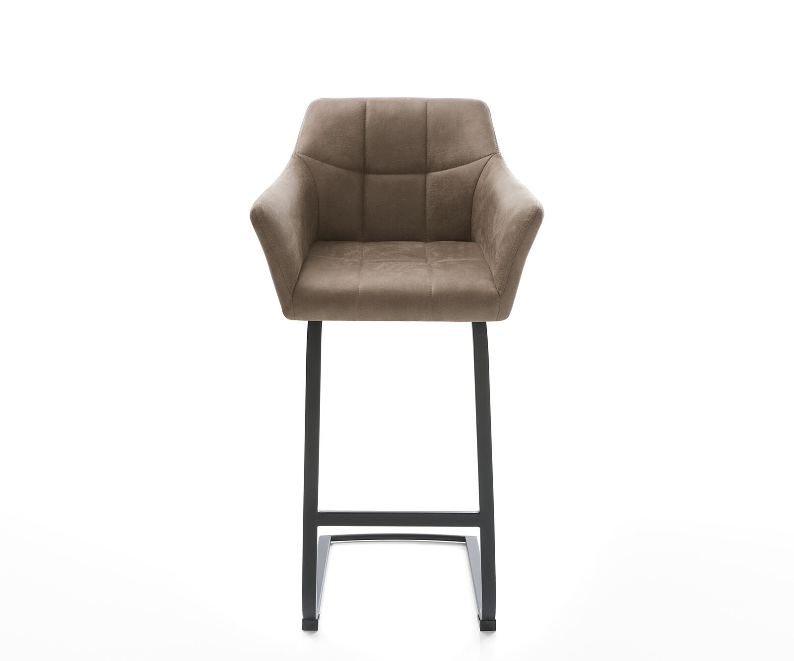 Barstoel Yulo-Flex vintage taupe sledestoel vlak metaal 1