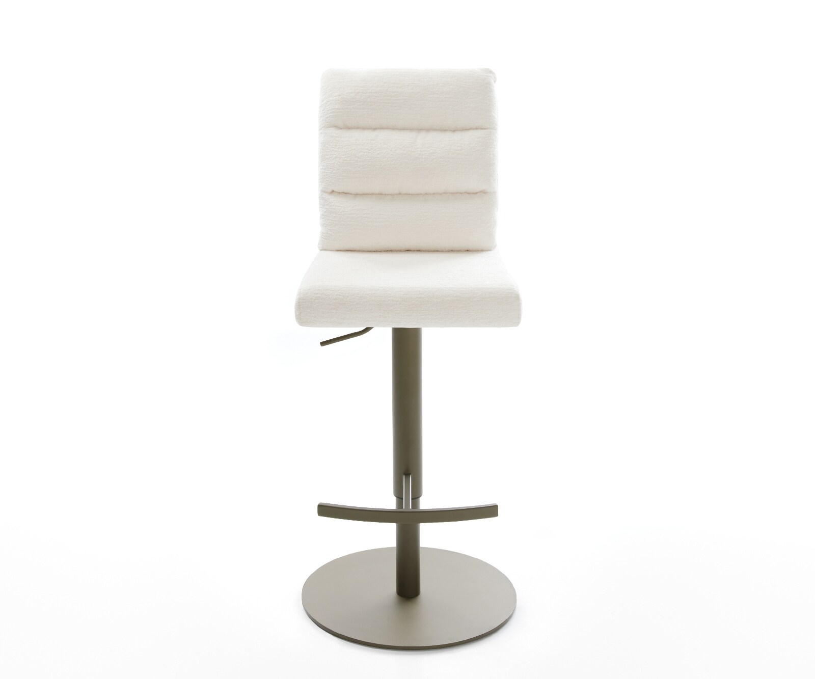 Barstoel Pela-Flex Bouclé zacht Beige Draaivoet in hoogte verstelbaar Titaankleurig Titaankleurig 2