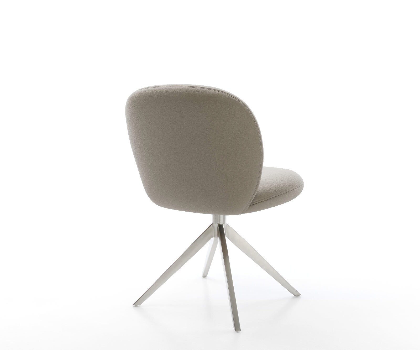 Draaistoel Nube-Flex echt leer mud kruisframe breed roestvrij staal 360° draaibaar rocker-functie pocketveer kern 4