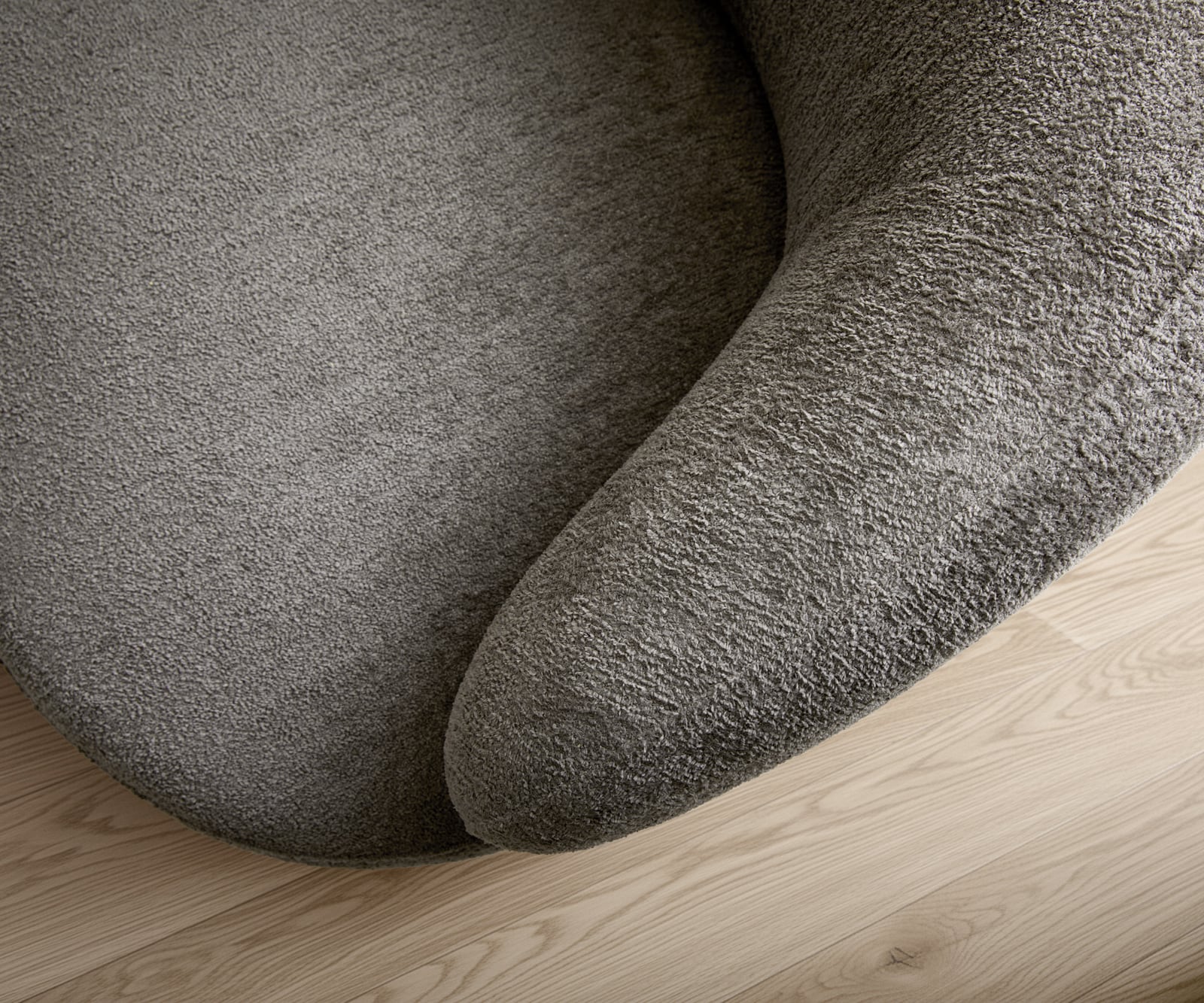 Fauteuil Nova 88x88 cm bouclé Soft Mud 6 Fauteuil Nova 88x88 cm bouclé Soft Mud 6