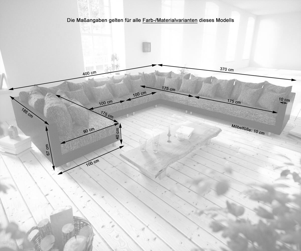 Woonlandschap clovis XXL wit zwart ottomane rechts 6 Woonlandschap clovis XXL wit zwart ottomane rechts 6