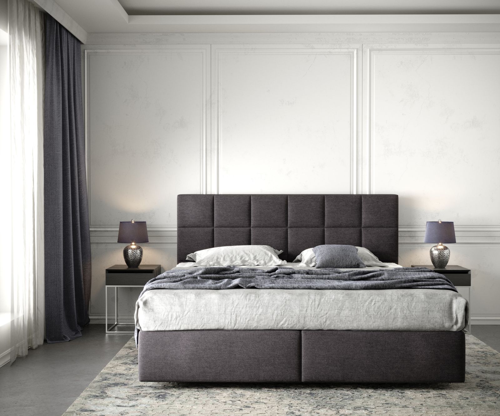 Boxspringbed Dream-Fine 180x200 microvezel zwart 1